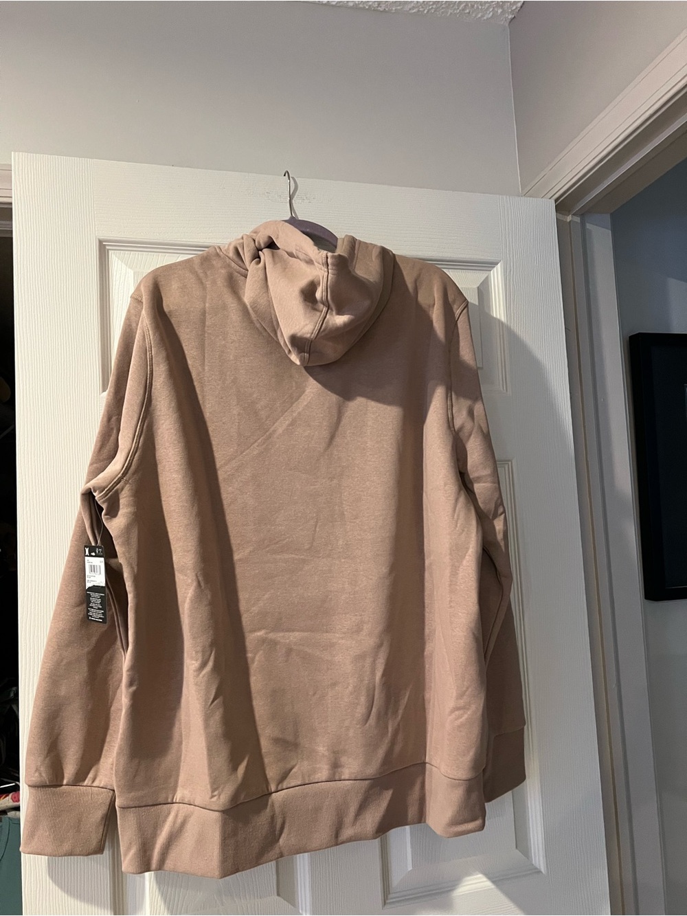Hurley Women's Taupe Drawstring Hoodie Sweatshirt - Picture 6 of 6